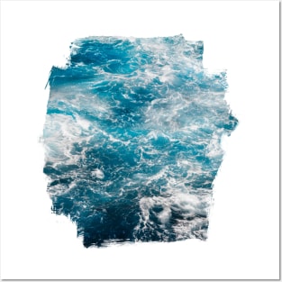 Blue Ocean Waves Pool Posters and Art